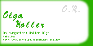 olga moller business card